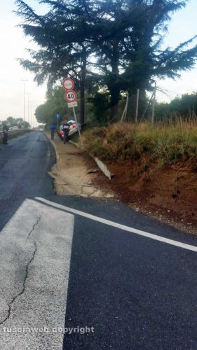 Viterbo - L'incidente sulla Tuscanese 