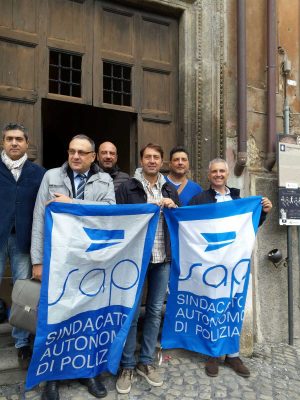 Tarquinia - Sit-in del Sap