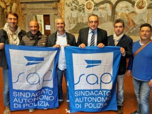 Tarquinia - Sit-in del Sap