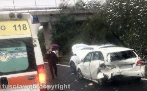 Viterbo - L'incidente sulla Superstrada