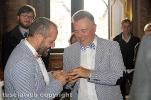 Viterbo - Primo matrimonio gay - Maurizio Rumori e Massimiliano di Giampietro hanno detto sì