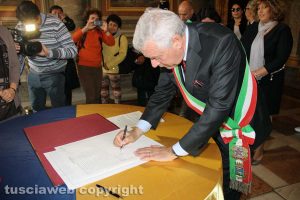 Viterbo - Primo matrimonio gay - Maurizio Rumori e Massimiliano di Giampietro hanno detto sì