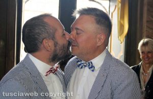 Viterbo - Primo matrimonio gay - Maurizio Rumori e Massimiliano di Giampietro hanno detto sì