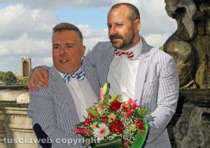 Viterbo - Primo matrimonio gay - Maurizio Rumori e Massimiliano di Giampietro hanno detto sì