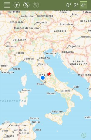 Forte scossa di terremo in centro Italia di magnitudo 5.4