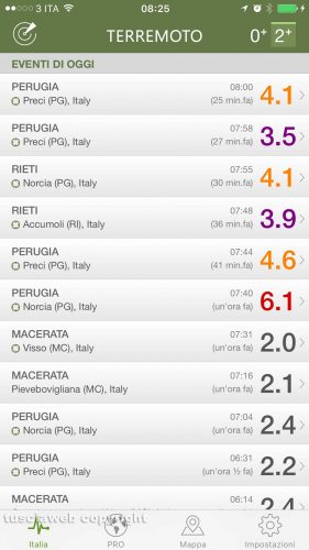 Terremoto - La terribile sequenza di questa mattina