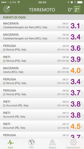 Terremoto a grappolo - La terribile sequenza di questa mattina 