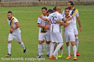 Sport - Calcio - Viterbese - L'esultanza dei gialloblù