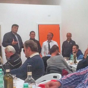 Il sindaco Serra, il parroco don Rossano, il presidente Palla, il vicesindaco Nanni