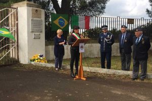 Tarquinia - La cerimonia per gli aviatori brasiliani della seconda guerra mondiale