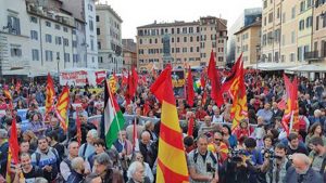La manifestazione a Roma