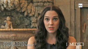L'attrice della serie tv "I Medici" Annabel Scholey