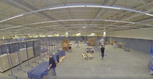 Viterbo - L'allestimento di Decathlon