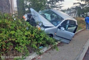 Viterbo - L'incidente sulla Tuscanese 