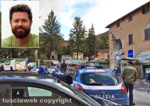 Terremoto - Visso e nel riquadro Marco Scolastici