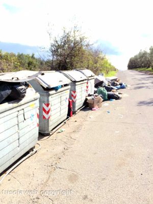 Viterbo - L'isola ecologica fra Strada Quartuccio e Strada Sasso san Pellegrino