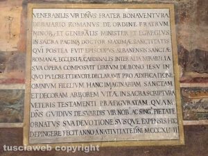 Affresco di Bonaventura da Bagnoregio alla chiesa di Bergamo