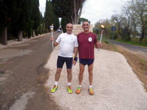 Barrasso e Valentino, i due tedofori partiti da Tarquinia 
