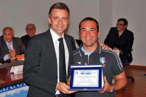 Sport - Calcio - L'arbitro Antonio Lenzo con Nicola Rizzoli