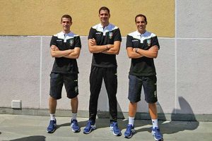 Sport - Calcio - Aia Viterbo - Da sinistra: Perella, Centi e Sili