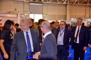 Viterbo - Il ministro Poletti e Tosoni di Skylab Studios