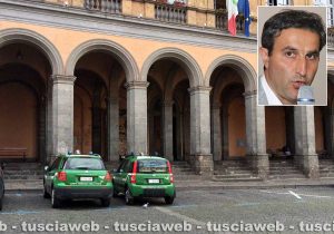 Operazione Vox Populi - La forestale al comune di Acquapendente - Nel riquadro l'ex sindaco Alberto Bambini