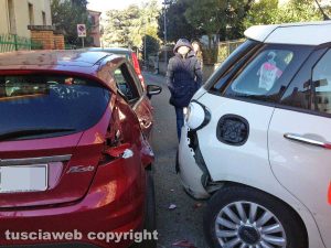 Viterbo - L'incidente in via Col Moschin