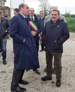 Civita Castellana - I lavori per il sottopasso - Zingaretti e Panunzi