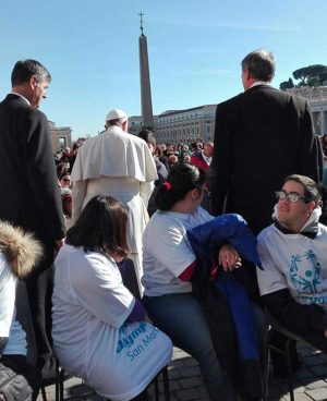 Juppiter e Terzo Reos in udienza da papa Francesco 