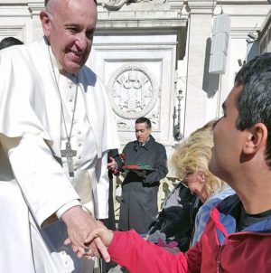 Juppiter e Terzo Reos in udienza da papa Francesco