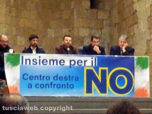 Tuscania - L'incontro per il No del centrodestra