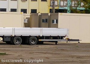 Viterbo - Lavori al centro d'accoglienza migranti all'ex fiera