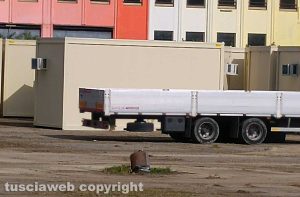 Viterbo - Lavori al centro d'accoglienza migranti all'ex fiera