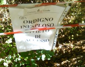 Vetralla - L'ordigno segnalato a Viterbo Civica