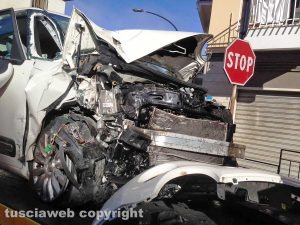 Viterbo - L'incidente in via Col Moschin