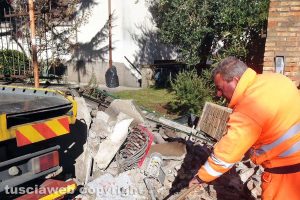 Viterbo - L'incidente in via Col Moschin