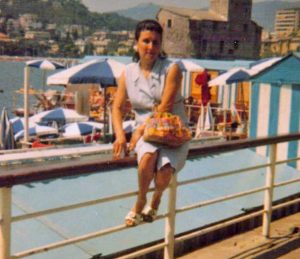 Cecilia Iubei durante il viaggio di nozze, nel Giugno del 1967