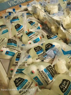 Mozzarella di bufala campana Dop Libera terra alla Coop di Roma Laurentino