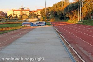 Viterbo - I lavori al campo scuola
