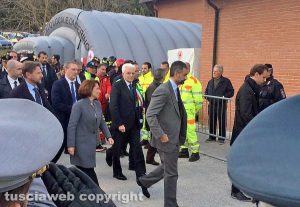 Terremoto - Il presiedete della Repubblica Sergio Mattarella a Camerino