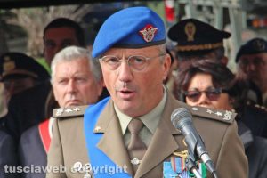 Viterbo - Il comandante dell’aviazione dell’esercito Antonio Bettelli