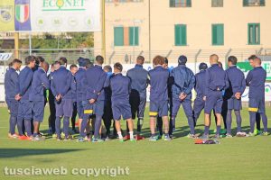Sport - Calcio - Viterbese - La squadra a colloquio con lo staff tecnico