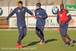 Sport - Calcio - Viterbese - Saša Varga, Emilio Dierna e Joachim Mununga