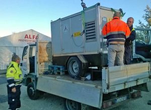 Tarquinia - Il gruppo elettrogeno della Protezione Civile comunale