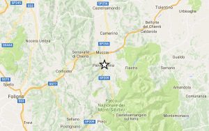 Terremoto con epicentro a Pieve Torina di magnitudo 4,8