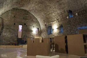 Viterbo - Caffeina christmas village - L'allestimento del presepe