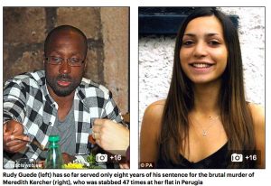 La cena di Rudy Guede a Viterbo sulle pagine del DailyMail