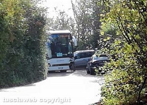 Ronciglione - Scontro bus auto