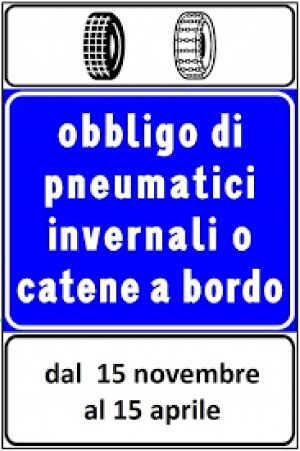 Cartello gomme invernali