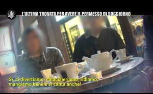 Un'immagine del servizio delle Iene sui permessi di soggiorno